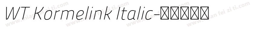 WT Kormelink Italic字体转换